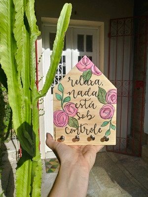 Porta chaves com frase personalizado