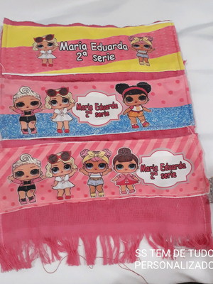 Kit escolar toalhinhas personalizadas da lol