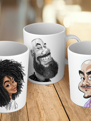Caneca com caricatura - qualidade galeria bigas