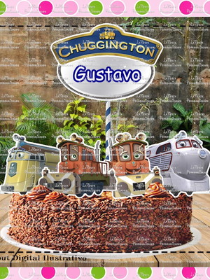 Topo de bolo chuggington