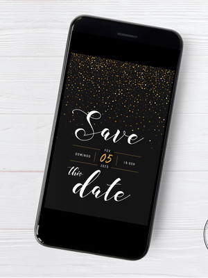 Save the date digital brilhos 20 30 40 50 60 70 anos