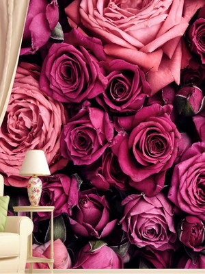 Adesivo rosa flor flores natureza papel parede gg233