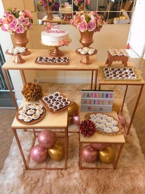 Locação - decoração rose gold