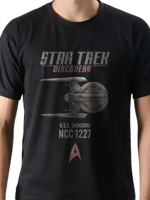 Camiseta camisa série jornada nas estrelas nave uss shenzhou