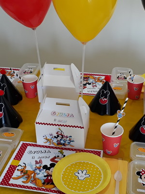 Kit festa na escola turma do mickey( 11 itens )