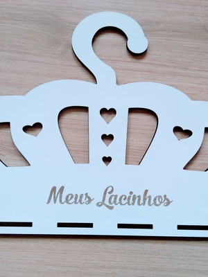 Cabide porta laços em mdf branco