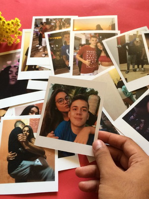 50 mini fotos polaroides impressas papel fotográfico tam p