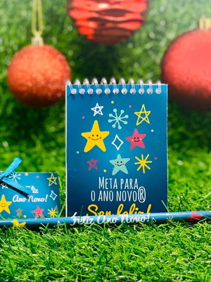 Bloquinho c/ lápis ano novo