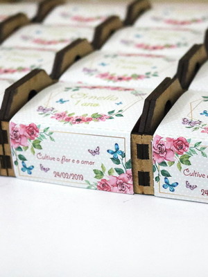 Kit cultivo caixote 3 mm com rótulo - tema festa das flores