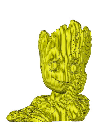 Baby groot pot 3d mdf