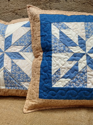 Capa para almofada patchwork