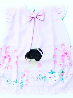 Vestido trapézio infantil bailarina