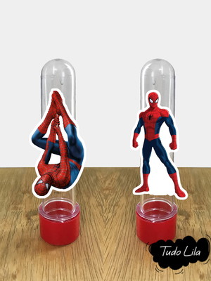 Tubete homem aranha c/ 10 unidades