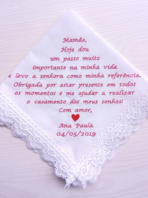 Lenço de algodão feminino personalizado com textos