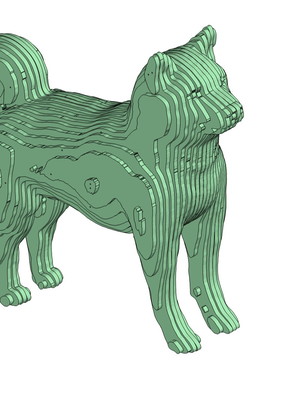 Dog belga 3d mdf