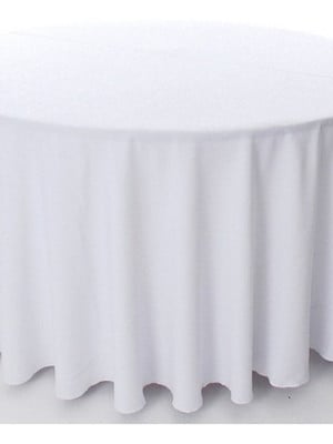 10 toalha de mesa redonda microfibra branca 3,00m festa