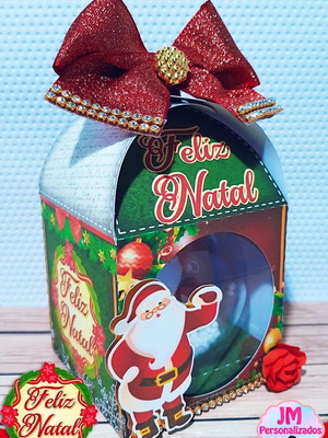 Caixa esfera de natal