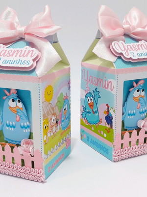 Caixa milk com visor galinha pintadinha