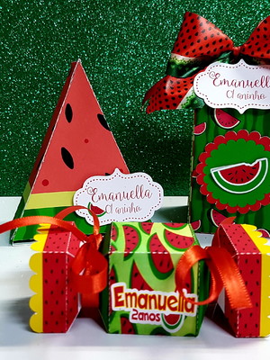 Kit personalizados melancia- 40 itens