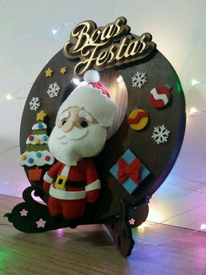 Enfeite de mesa de natal com led