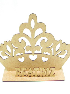 Centro de mesa coroa menina personalizado