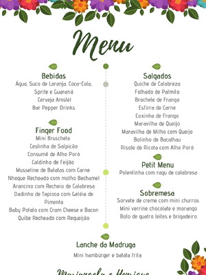 Menu personalizado.
