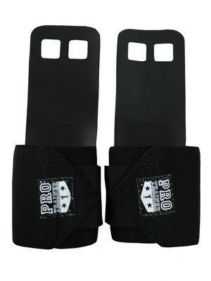 Luva grip com munhequeira preto m