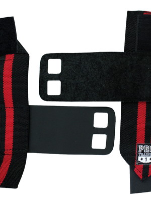 Luva grip com munhequeira preto com vermelho g