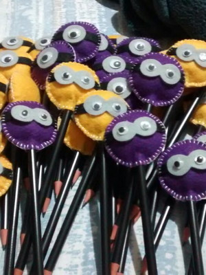 Ponteira para lápis ou caneta minions