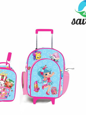 Mochila e lancheira shopkins g personalizada