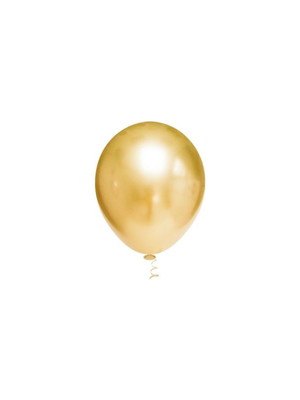 25 balões metalizados cor dourado nº 5