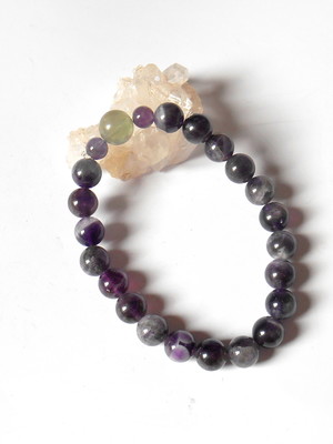 Pulseira ametista e fluorita