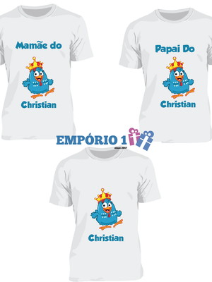 Kit camiseta aniversário galinha pintadinha com 3