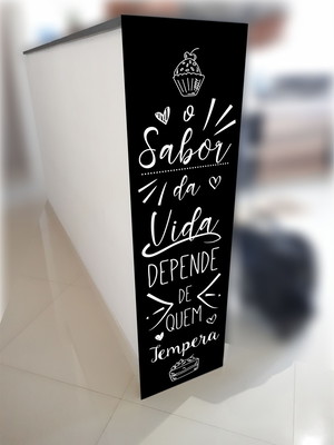 Adesivo lousa para balcão (personalizado) 0,50x1,20m