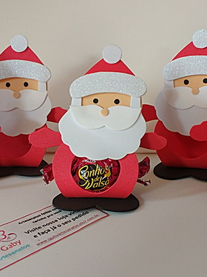 Porta bombom papai noel- natal - lembrancinha eva