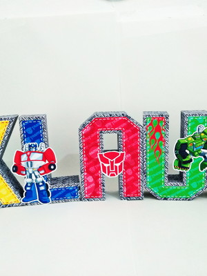 Letra 3d transformers