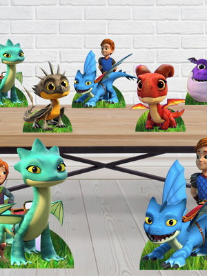 Totem dragons rescue riders e displays de mesa