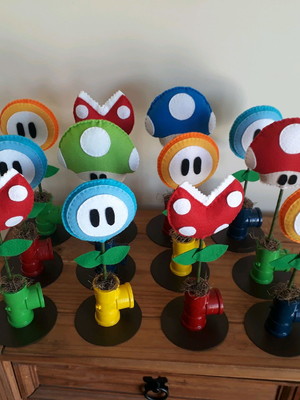 Centro de mesa mario bros