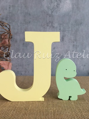 Iniciais com dinossauro