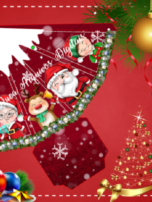 Caixa cone de natal - arquivo de corte