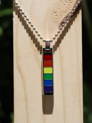 Colar orgulho lgbtqia+ - pingente reto