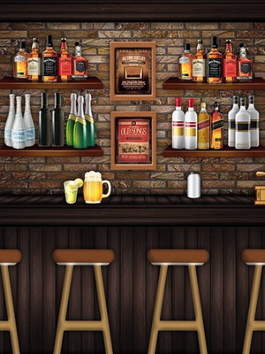 Painel tecido festa boteco 3,00 x 2,00 -lj297