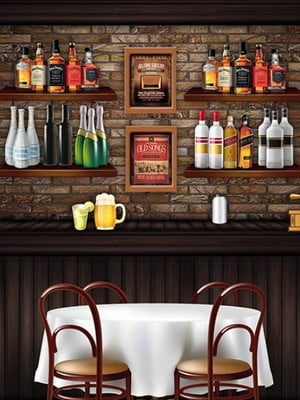 Painel tecido festa boteco 3,00 x 2,00 -lj298