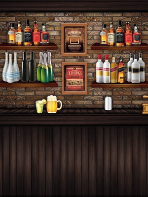 Painel tecido festa boteco 3,00 x 2,00 -lj299