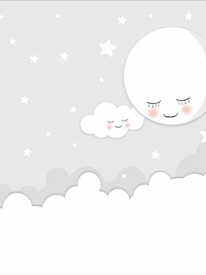 Papel de parede infantil lua com estrela (khelmo freitas)
