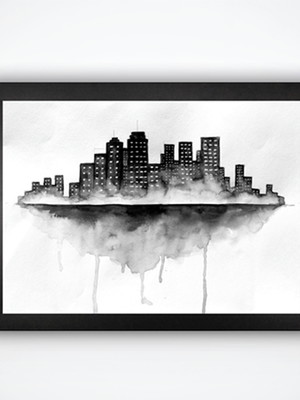 Poster com moldura skyline