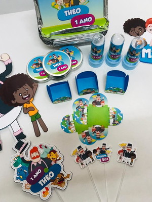 Kit festa lembrancinha 200pçs - mundo bita personalizado