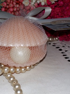 Lembrancinha sabonete concha com pérola
