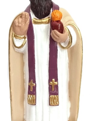 Imagem escultura santo agostinho 20 cm gesso