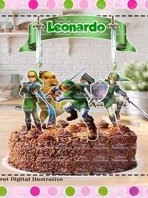 Topo de bolo zelda